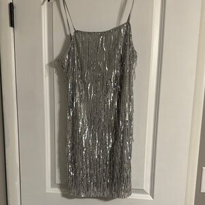 Silver Sequin Dress